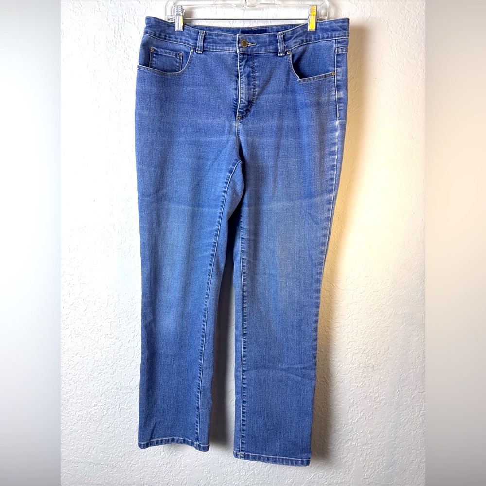 Charter club Women's Blue Jeans Lexington straight jeans size 14S